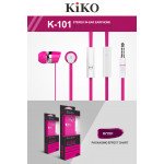 Wholesale KIKO K-101 HD Stereo Earphone Headset with Mic (K-101 Hot Pink)